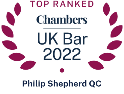 Top Ranked - Chmabers UK Bar 2022 - Philip Shepherd QC